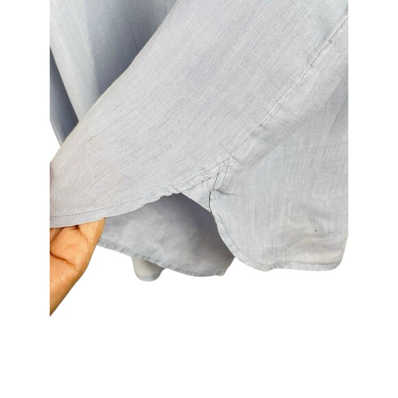 J. Jill Linen Chambray Shirt Women's Size M Blue Longsleeve Button Down - Picture 4 of 12
